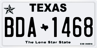 TX license plate BDA1468