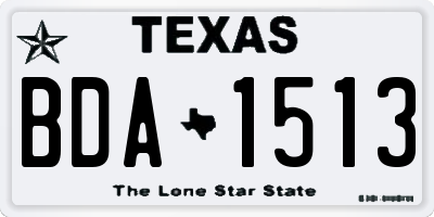 TX license plate BDA1513