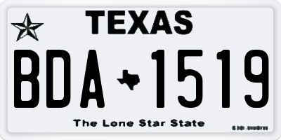 TX license plate BDA1519