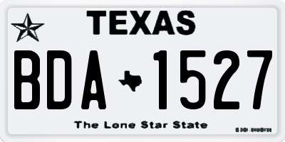 TX license plate BDA1527