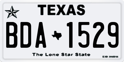 TX license plate BDA1529