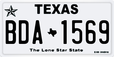 TX license plate BDA1569