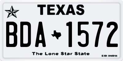 TX license plate BDA1572