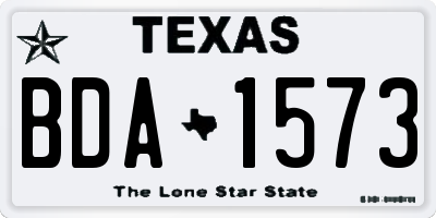 TX license plate BDA1573