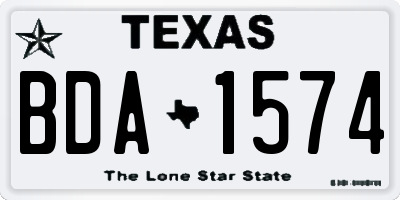 TX license plate BDA1574