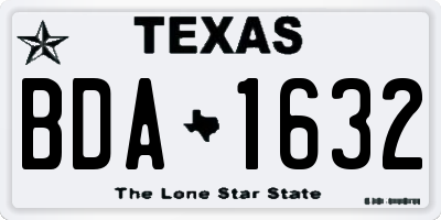 TX license plate BDA1632