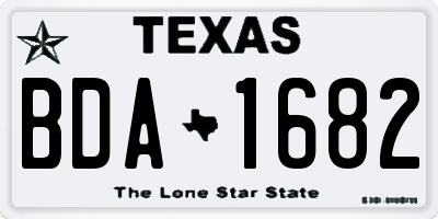 TX license plate BDA1682