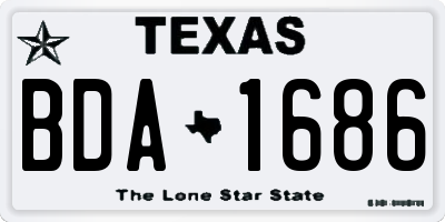 TX license plate BDA1686