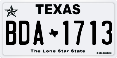 TX license plate BDA1713