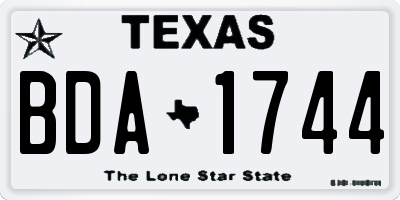 TX license plate BDA1744