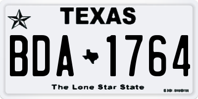 TX license plate BDA1764