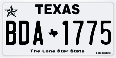 TX license plate BDA1775