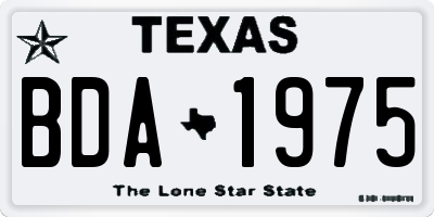 TX license plate BDA1975