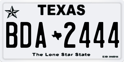 TX license plate BDA2444