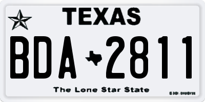 TX license plate BDA2811