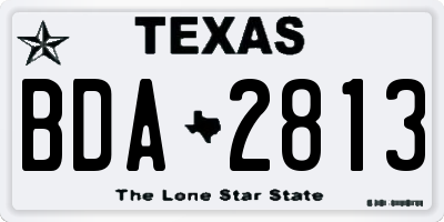 TX license plate BDA2813
