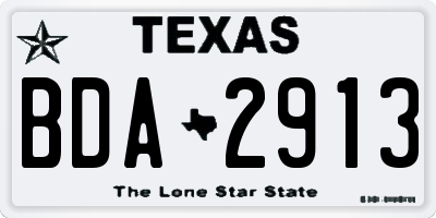 TX license plate BDA2913