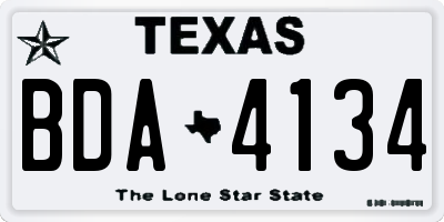 TX license plate BDA4134