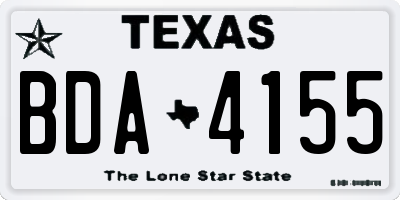 TX license plate BDA4155