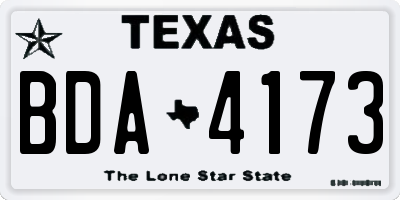 TX license plate BDA4173