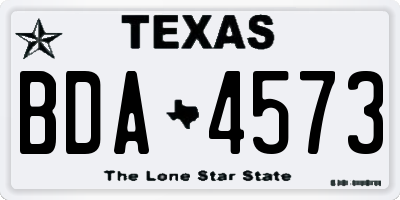 TX license plate BDA4573