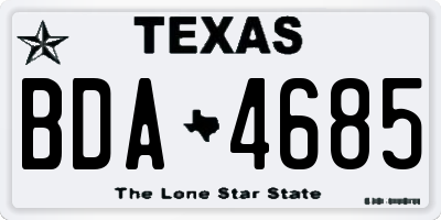 TX license plate BDA4685