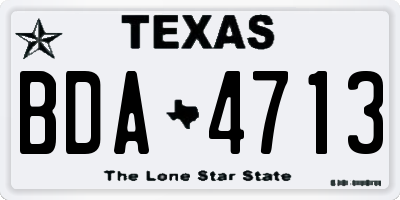 TX license plate BDA4713