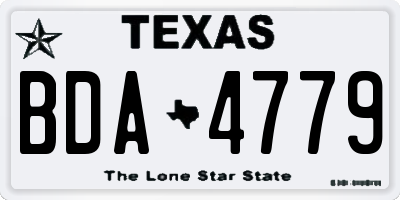 TX license plate BDA4779