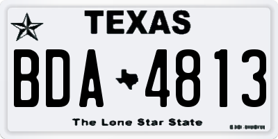 TX license plate BDA4813