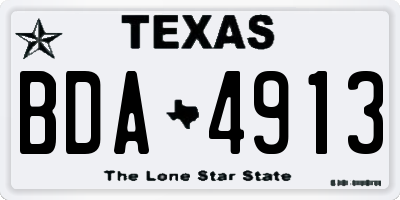 TX license plate BDA4913