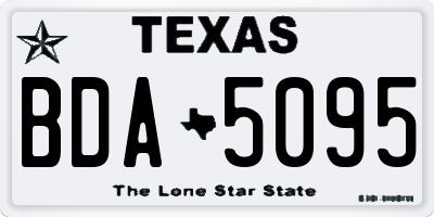 TX license plate BDA5095