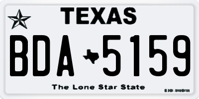 TX license plate BDA5159