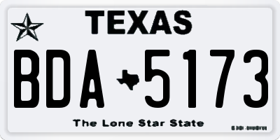 TX license plate BDA5173