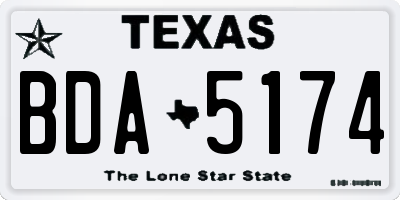 TX license plate BDA5174