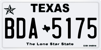 TX license plate BDA5175