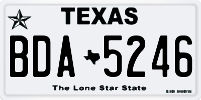 TX license plate BDA5246