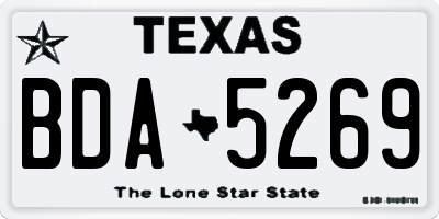 TX license plate BDA5269