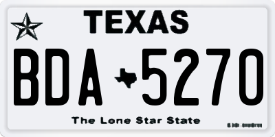 TX license plate BDA5270