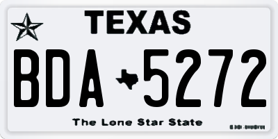 TX license plate BDA5272