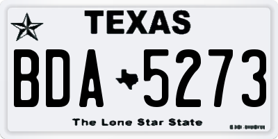 TX license plate BDA5273
