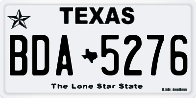 TX license plate BDA5276