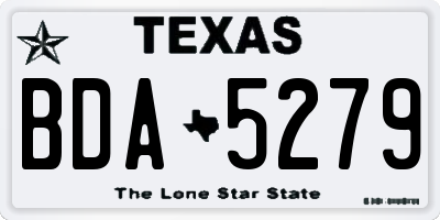 TX license plate BDA5279