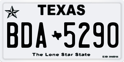TX license plate BDA5290