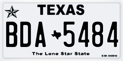 TX license plate BDA5484