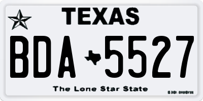 TX license plate BDA5527