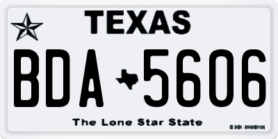 TX license plate BDA5606