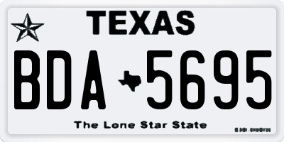 TX license plate BDA5695