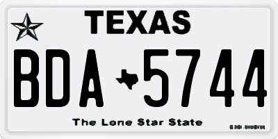 TX license plate BDA5744