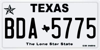 TX license plate BDA5775