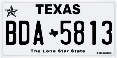 TX license plate BDA5813
